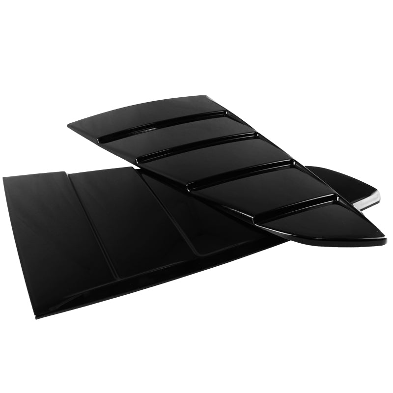2015-2018 Ford Mustang S550 Glossy Black ABS Quarter Window Louvers