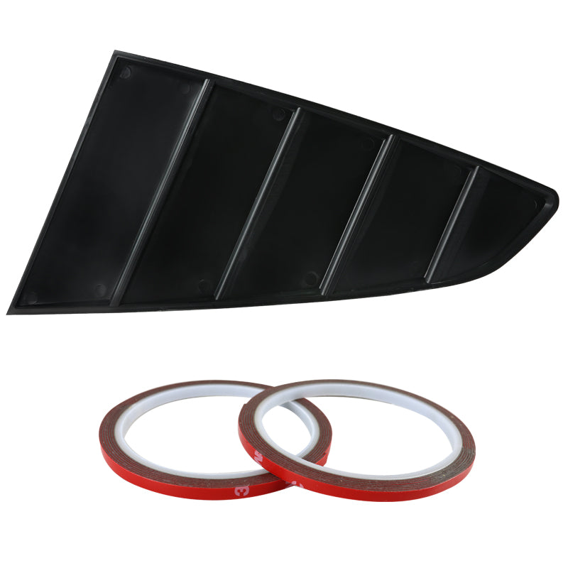 2015-2018 Ford Mustang S550 Matte Black Textured ABS Quarter Window Louvers