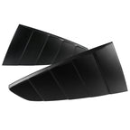 2015-2018 Ford Mustang S550 Matte Black Textured ABS Quarter Window Louvers