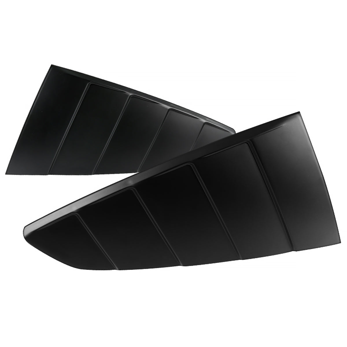 2015-2018 Ford Mustang S550 Matte Black Textured ABS Quarter Window Louvers