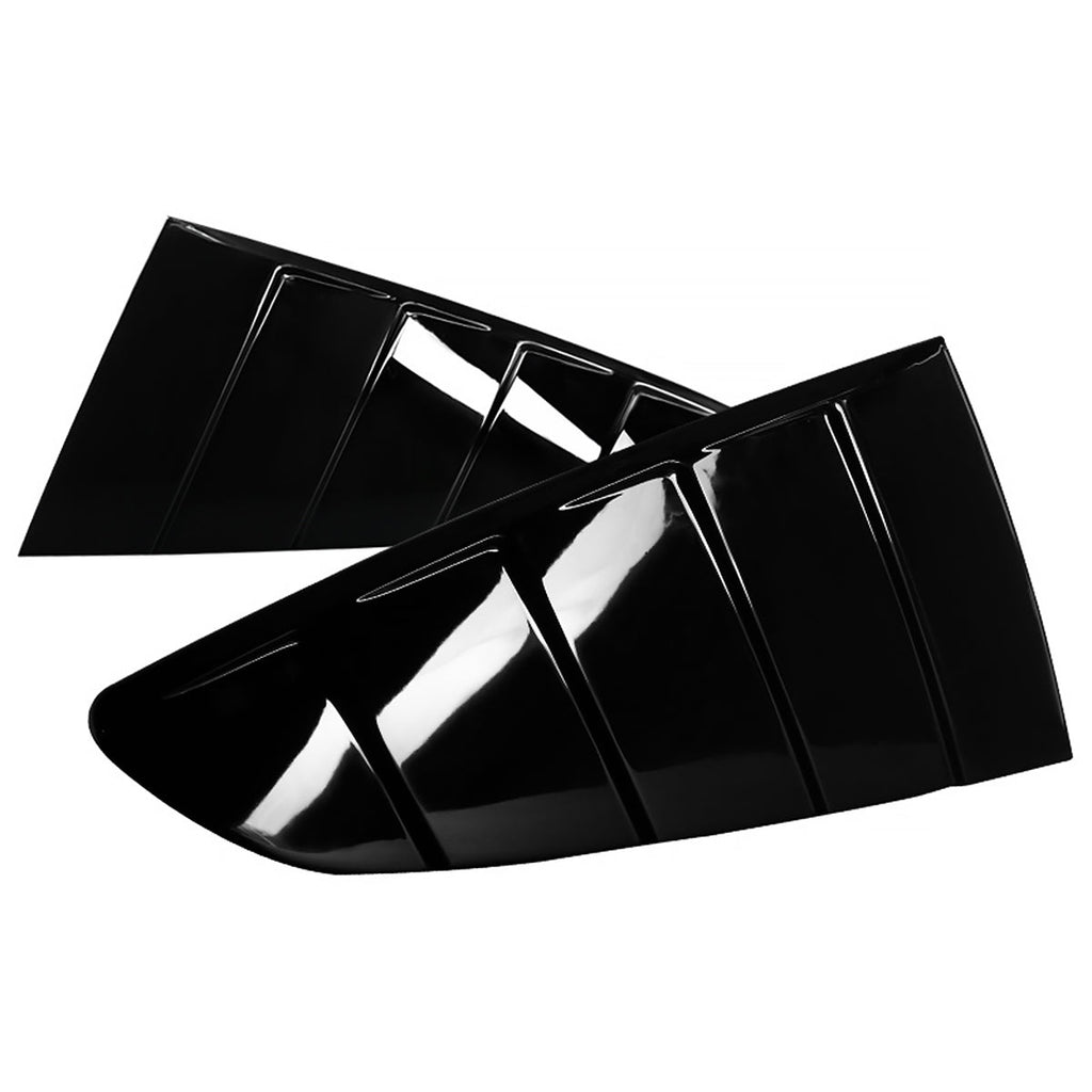 2015-2018 Ford Mustang S550 Glossy Black ABS Quarter Window Louvers