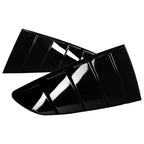 2015-2018 Ford Mustang S550 Glossy Black ABS Quarter Window Louvers