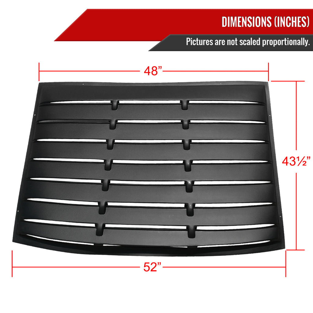 2005-2014 Ford Mustang S197 Coupe Textured Matte Black ABS Vintage Style Rear Window Louver