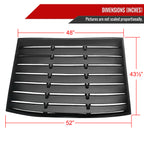 2005-2014 Ford Mustang S197 Coupe Textured Matte Black ABS Vintage Style Rear Window Louver