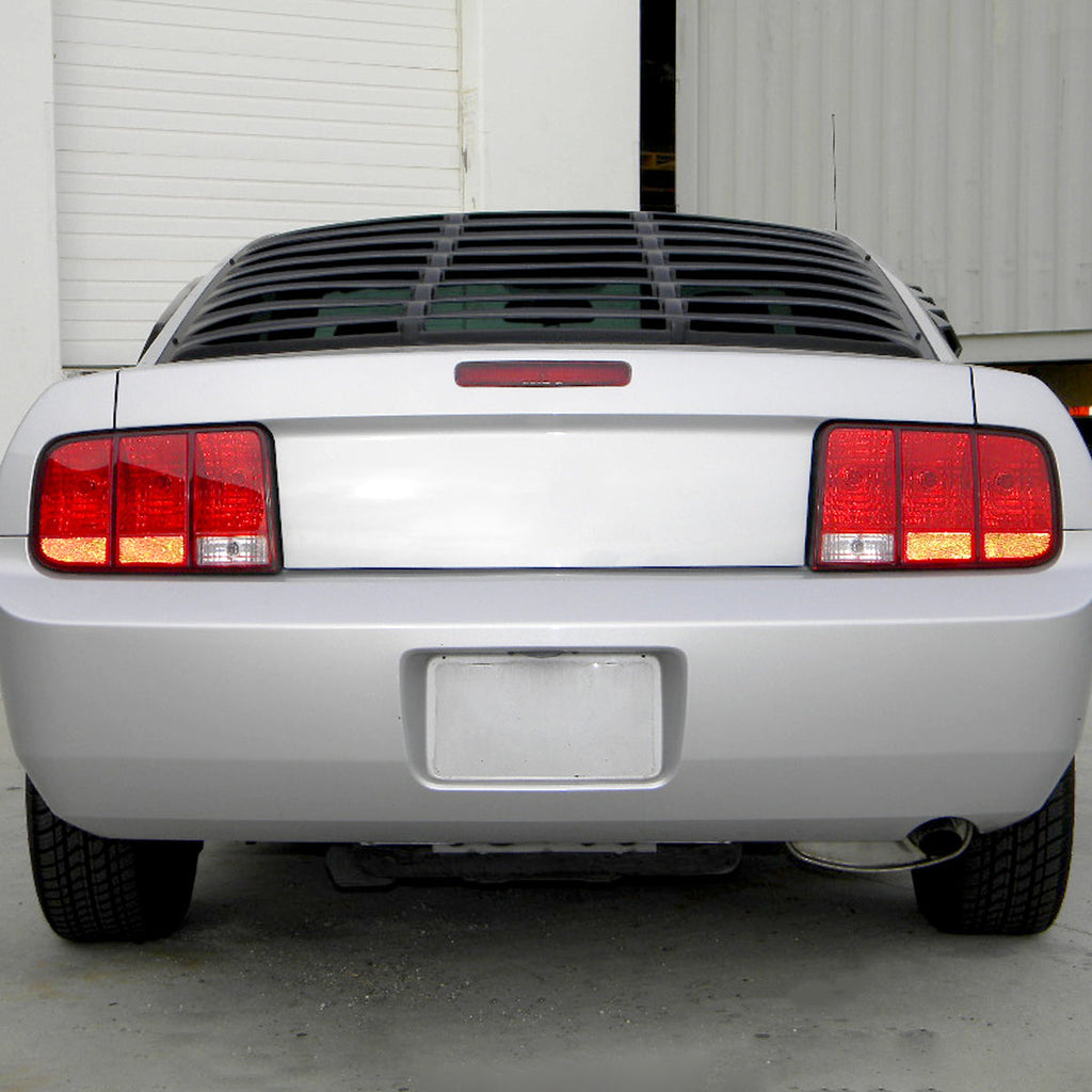 2005-2014 Ford Mustang S197 Coupe Textured Matte Black ABS Vintage Style Rear Window Louver