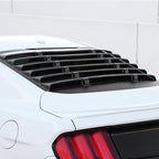 2015-2024 Ford Mustang Glossy Black Textured ABS Vintage Style Rear Window Louver
