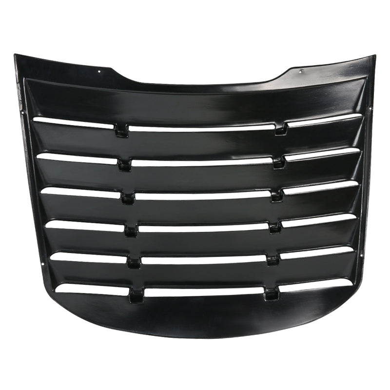 2015-2024 Ford Mustang Glossy Black Textured ABS Vintage Style Rear Window Louver